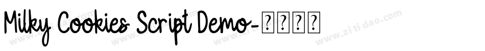 Milky Cookies Script Demo字体转换